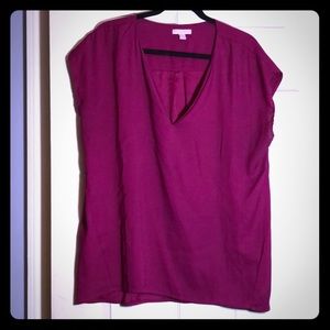 Pink/Fuschia Capped Sleeve Blouse